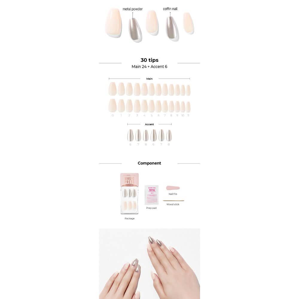 Magic Gel Press Manicure: MDR1029CF (Coffin)