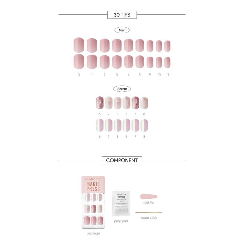 Magic Gel Press Manicure: MDR2F044RR (Regular Round)