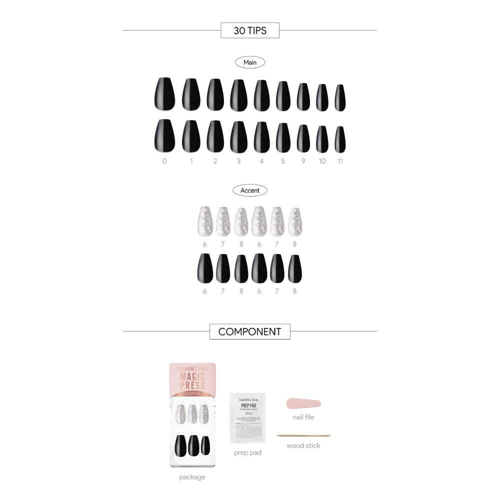 Magic Gel Press Manicure: MDR2F095CF (Coffin)